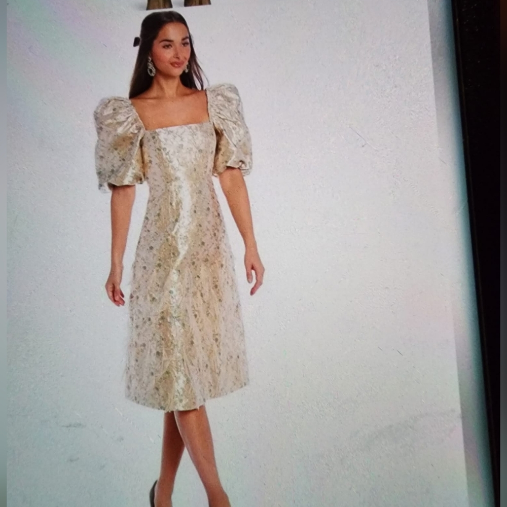 Antonio melani metalic floral dress